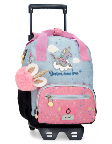 MOCHILA ADAP. C/CARRO 28CM.ENSO DREAMS COME TRUE